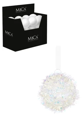 Bruchsichere Weihnachtskugel iriserend d10cm