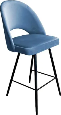Obrázok produktu pre Hocker nízky ISKAR VELVET tmavomodrý