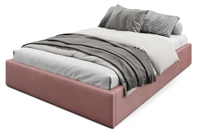 Produktbild von Muralo POLSTERBETT 140x200 cm Doppelbett für Schlafzimmer ohne Kopfteil mit Bettkasten Altrosa