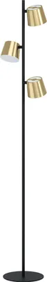 Produktbild von EGLO LED Stehlampe Altamira, 3-flammige Wohnzimmer Retro-Lampe, Vintage Standleuchte, Design Stehleuchte mit Schalter, warmweiß
