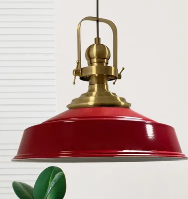 Produktbild von Asletl Hängelampe Industrial Metall Ø40cm, Küchenlampe Hängend Vintage, Hängelampe Esstisch E27, Pendelleuchte Esstich Lampe Modern Lampenschirm