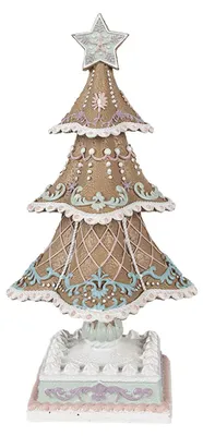 Zdjęcie produktu dla Clayre & Eef Dekoracja świąteczna Choinka 25 cm brązowa polyresin