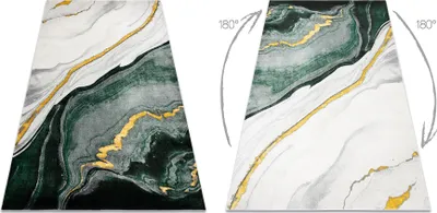 Zdjęcie produktu dla Dywan EMERALD ekskluzywny 1017 glamour, stylowy marmur butelkowa zieleń / złoty zielony 120x170 cm