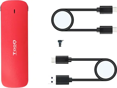 Produktbild von TooQ TQE-2201R, SSD-Gehäuse, M.2, PCI Express, 10 Gbit/s, USB Anschluss, Rot