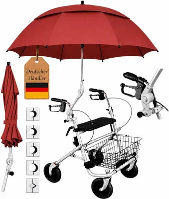 Produktbild von Rollatorschirm Rolko Protektor Rot