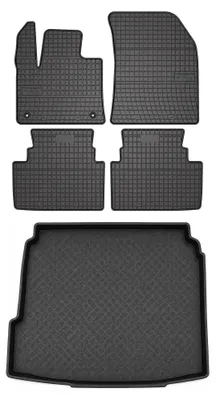 Productafbeelding van Rubberen automatten + kofferbakmat voor Citroen C5 X vanaf 2022 – 5-delig, zwart, op maat – Wielganizator SolidPRO