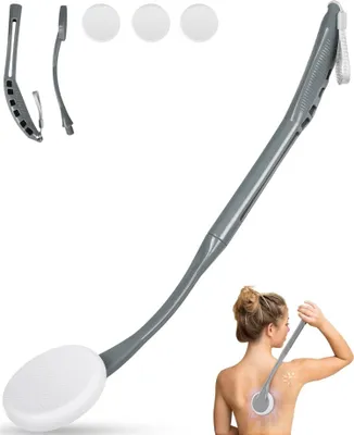 Image de Applicateur de crème pour le dos avec pads interchangeables, long manche, soin optimal du dos