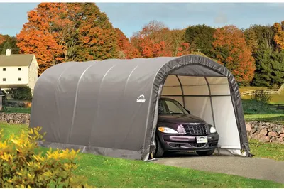 Obrázek produktu pro ShelterLogic Round Top garáž pro jednu osobu 370 x 610 cm šedá