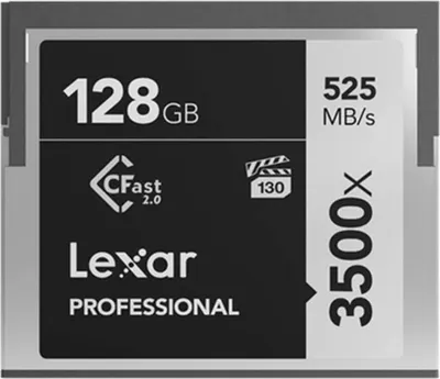 Produktbild von Lexar CFast 2.0, 128GB, 128 GB, Kompaktflash, 525 MB/s, 445 MB/s