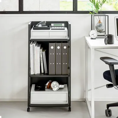 Immagine prodotto di Carrello portaoggetti Yamazaki con rotelle 42x85x32 cm "Tower" nero