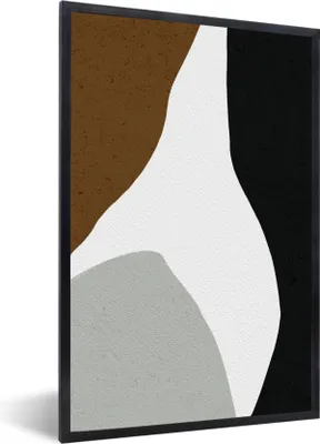 Produktbild von MuchoWow® Gerahmtes Poster Minimalismus - Gestaltung - Formulare 40x60 cm - Poster mit Schwarzem Bilderrahmen Wandposter Rahmen Foto Bilder - Papierdruck - Wandbilder