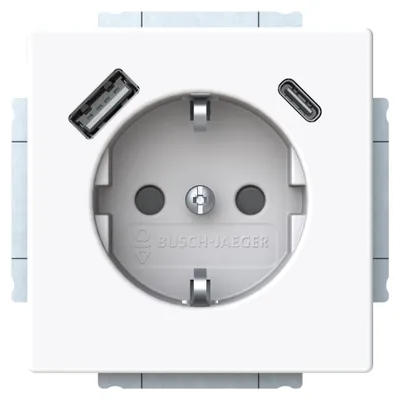 Produktbild von BUSCH JAEGER SCHUKO Steckdose SB-A+C 20 EUCB2USBAC-84