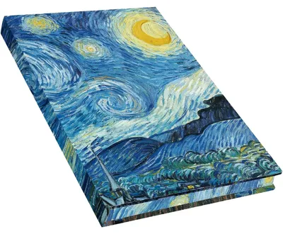 Immagine prodotto di Quaderno in tela Van Gogh, "La notte stellata": con carta da disegno di alta qualità, non rigata, rilegatura in tela e motivo colorato a tema. (Quaderni per appassionati d'arte, volume 2)