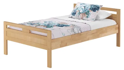Produktbild von Überlanges Holzbett, Seniorenbett 120x220 Buche lackiert V-60.74-12-220ohne Zubehör