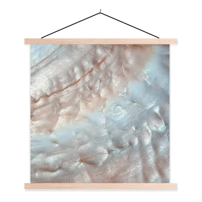 Produktbild von MuchoWow® Textilposter Muscheln - Abstrakt - Natur 60x60 cm mit holzfarbenen Rahmen - Wanddekoration
