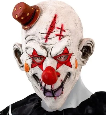 Produktbild von Halloween Maske Horror "Killerclown mit Minihut"