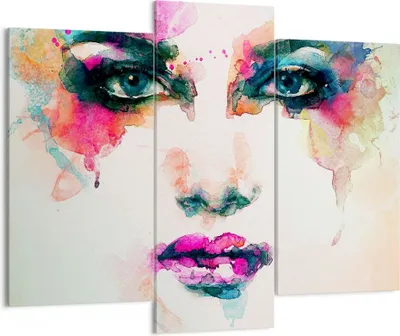 Produktbild von Bild auf Leinwand - Leinwandbild - Frau Gesicht Kosmetik - 130x100cm - Wand Bild - Wanddeko - Leinwanddruck - Bilder - Kunstdruck - Wanddekoration - Leinwand bilder - Wandkunst - CB130x100-3050