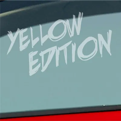 Produktbild von Auto Aufkleber Yellow Edition Auto Car Tuning 15x7 cm Milchglas Sticker Heckscheibenaufkleber