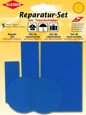Immagine prodotto di KLEIBER 43013 Set di riparazione patch KLEIBER, blu fiordaliso