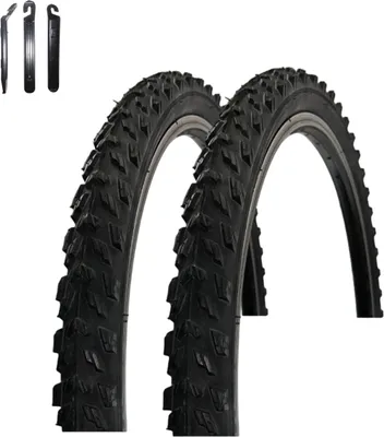 Produktbild von 2 x VEE Rubber V107 20" Fahrradreifen Schwarz 50-406 (20 x 1.90) inkl. Reifenheber
