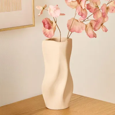 Productafbeelding van Eazy Living vaas, hoogte 25 cm, Felicie, beige