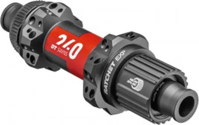 Image de Moyeu arrière DT Swiss 240 MTB Disc Brake 148mm/12mm TA Boost, 28 L., CL, Shim.12, noir/rouge