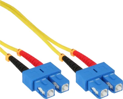 Produktbild von InLine® LWL Duplex Kabel, SC/SC, 9/125µm, OS2, 25m, gelb