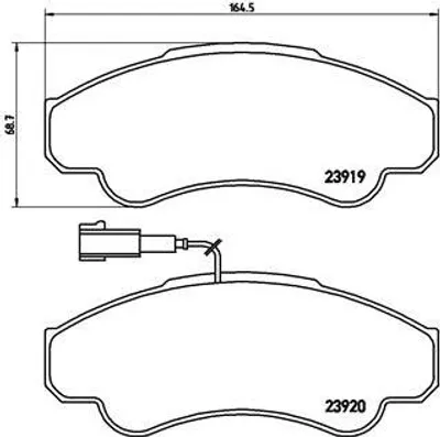 Produktbild von Brembo Bremsbelagsatz, Scheibenbremse Vorderachse P 23 092