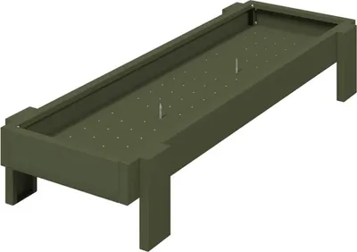 Immagine prodotto di vidaXL Mangiatoia per polli verde oliva 80 x 28 x 13,5 cm