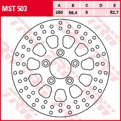 Produktbild von TRW Bremsscheibe Allround starr MST503 XL883L Sportster Superlow XL2