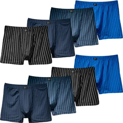 Produktbild von PESAIL Herren Boxershorts, Gr. 4XL, 6x Unterhosen, M bis 10XL, Baumwolle, Unterwäsche ohne kratzenden Etiketten, Retroshorts, Farbmix 4