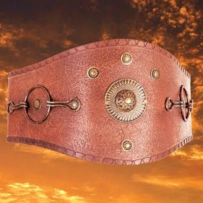 Image de Ceinture décorative en cuir inspirée de « Spartacus : Blood and Sand » – Accessoire, cosplay, objet de collection, décoration murale WS884511
