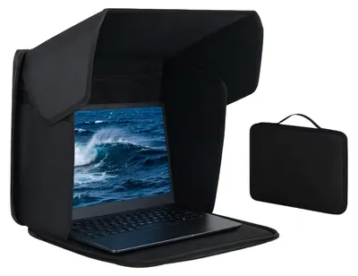 Produktbild von Laptop-Sonnenschutz mit Privatsphäre-Schutz und klappbarem Design