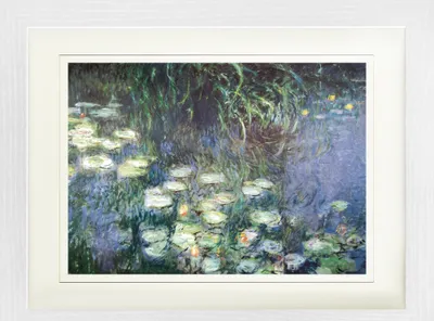 Produktbild von Claude Monet Gerahmtes Bild Mit Edlem Passepartout | Wand-Bilder | Im Bilderrahmen - Seerosen, Morgen (30 x 40 cm)