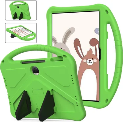 Produktbild von Kinder Hülle für Honor Pad 9 12.1", Eva Leichte Stoßfeste Ständer, Kids Griff Schutzhülle Grün