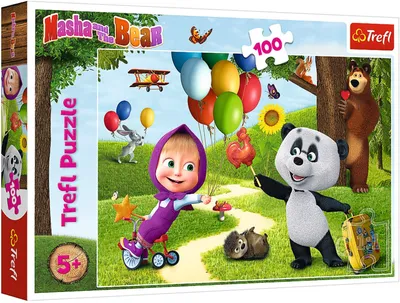 Produktbild von Trefl, Puzzle, Mascha und Freunde, Masha and the Bear, 100 Teile, für Kinder ab 5 Jahren