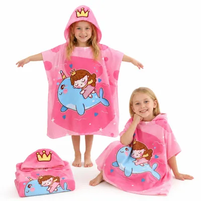 Immagine prodotto di Poncho mare con cappuccio per bambini - Narvalo, 150 cm, productTiles.product.images.aiGenerated