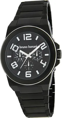 Produktbild von Bruno Banani Metall Herren Uhr BR 21124 Armband-Uhr schwarz Analog D2UBR21124