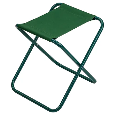 Produktbild von Touristischer Hocker Gartenstuhl Grün Touristischer Stuhl Strandstuhl aus Polyester / Stahl gemütlich leicht gefaltet 32 cm x 33 cm H 34 cm Angelstuhl Überzug Campingstuhl