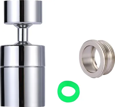 Produktbild von 360° schwenkbarer Wasserhahn-Luftsprudler, Filter-Economizer Küchenarmatur 2 einstellbare Strahlarten - für Wasserhähne mit Düse mit Außengewinde M22 oder Innengewinde M24
