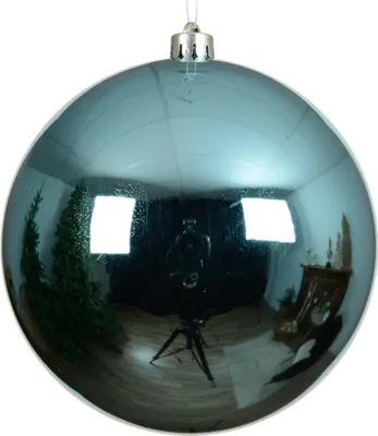 Produktbild von Weihnachtskugeln Kunststoff 14cm 1 Stück - Folkloreblau