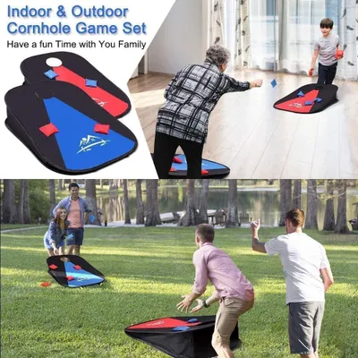 Produktbild von Cornhole Spiel faltbar, tragbar, mit Wurfsäcken, für den Garten