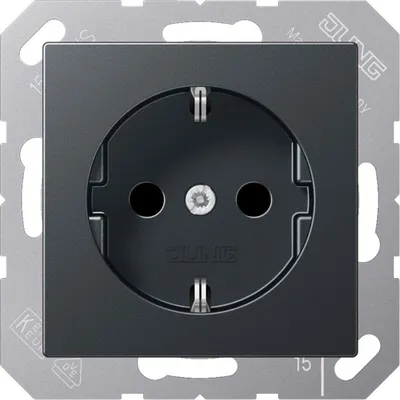 Produktbild von JG SCHUKO Steckd. 16A 250V A1520BFANM Serie A anthrazit matt