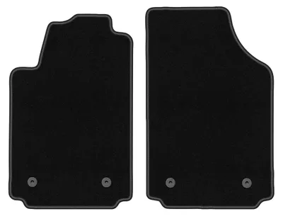 Produktbild von Velours-Fußmatten Vorne für Audi A2 2000-2005 (Schrägheck) – 2-tlg, Schwarz, passgenau – Wielganizator BASIC