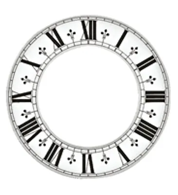 Obrázok produktu pre Zifferblattreif Aluminium römische Zahlen Ø 117 mm