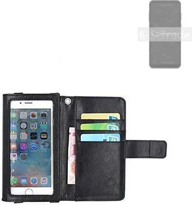Produktbild von K-S-Trade Handy Hülle Schutz Hülle Kompatibel mit ZTE Blade A51 Lite Case mit Displayschutz / Schutzfolie Flip Cover Wallet case Etui Hülle schwarz