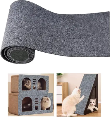 Produktbild von 200 cm x 40 cm Selbstklebende Katzenkratzmatte, DIY-Kratzbrett, Katzenkratzbrett, Katzenkratzmatte, Anti-Kratzband für Katzenständer, Holzgriff, Katzenturm