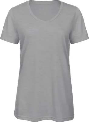 Obrázok produktu pre B&C TW058 | Dámske tričko s výstrihom do V - farba: Heather Light Grey - veľkosť: XL
