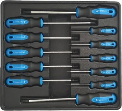 Produktbild von WeberTools WT-8465 T-Profil Schraubendreher Schraubenzieher Satz 12tlg S2 Chrom Vanadium