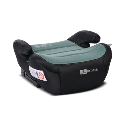Image de Lorelli Réhausseur i-Size Matador (125-150cm) Siège enfant, Isofix, accoudoir vert